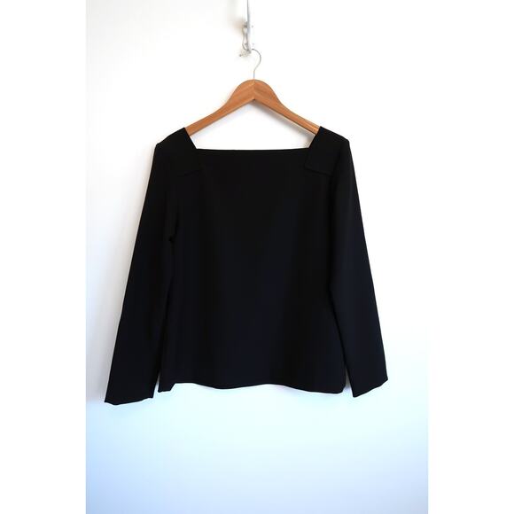 COP COPINE PARIS Sabik Square Neck Studded Crepe Top YOOX Garmentory 40 L $300 - Picture 9 of 15